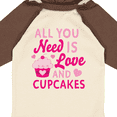 thumbnail image 4 of Inktastic Valentines Day All you Need is Love and Cupcakes Boys or Girls Long Sleeve Baby Bodysuit, 4 of 5