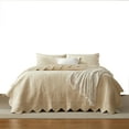 thumbnail image 2 of 3 Pcs Elegantly Embroidered 100% Cotton Oversized Quilt Bedspread Set TL140, 2 of 9