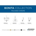 thumbnail image 2 of Bonita Collection Six-Light Polished Chrome White Linen Fabric Shade Luxe Chandelier Light, 2 of 5