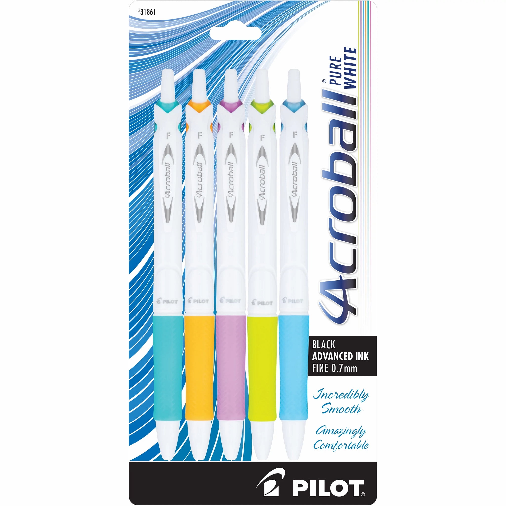 Pilot Acroball Ballpoint Pen 0.7mm Blue Ink Case Colors Select 