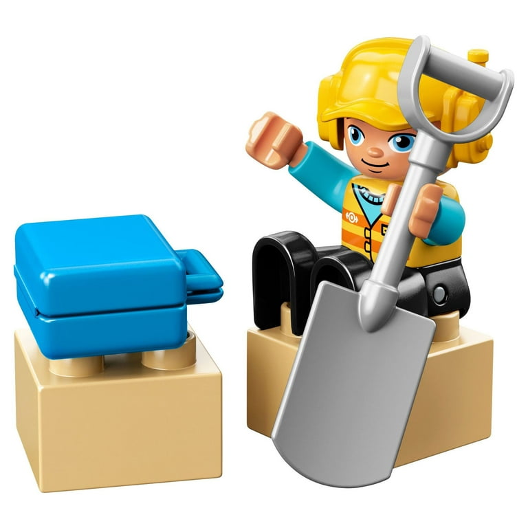 LEGO 10872 DUPLO Town Les Rails Et Le Pont Du Train, jouet pour enfants 2-5  ans, Jeu De Construction Avec Klaxon en Brique Sonor - ADMI