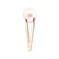 thumbnail image 3 of ANGARA Solitaire Freshwater Cultured Pearl Split Shank Ring in 14K Rose Gold for Women | June Birthstone, Birthday, Anniversary, Jewelry Gift for Women | Pearl Ring, 3 of 9