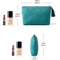 thumbnail image 5 of Bolsa de cosméticos NQ elegante y espaciosa Impermeable Verde azulado 1 pieza, 5 of 5