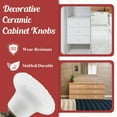thumbnail image 6 of Vintage 8pcs White Ceramic Cabinet Knobs & Pulls for Closet, Cupboard & Furniture, 6 of 14