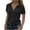 Black, variant on Plebaso Women's Blouses Dressy V Neck Collared Short Sleeve Shirts Business Work Office Shirts for Women