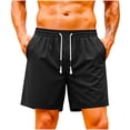 thumbnail image 6 of WIZUTIZ Men's Athletic Shorts Summer Cool Feel Elastic Waist Wide Leg Sports Five-Point Bottoms Twill Breathable Drawstring Relaxed Fit for Casual Outdoor Daily Wear Mens Fashion, 6 of 6