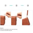thumbnail image 7 of Poppy PU Vegan Leather RFID Blocking Wristlet Wallet Cellphone Clutch 2 in 1 Crossbody Handbag Purse, 7 of 7