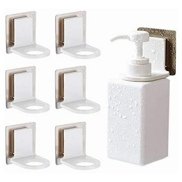 Soportes para botellas de Gel de ducha, ganchos dispensadores de jabón, soporte de jabón líquido para baño montado en la pared, succión de champú, 6 uds.