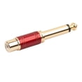 thumbnail image 4 of 2x Vergoldeter 6,35 Stecker auf RCA Buchse Adapter TS Stecker (rot) Hugtrwg Nuevos Originales, 4 of 8