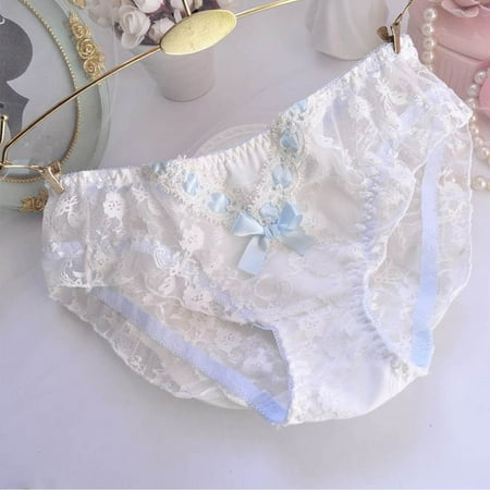 Limited Stock Ladies Transparent Mesh Underwear  Princess Style  Flyaway  Comfort Fit  Soft Mesh  For Everyday  Fashionable  Lightweight  Cozy Plus Blouse|100%Polyester Blue Sopatenor