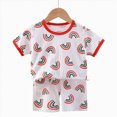 thumbnail image 4 of KPOPLK Toddler Baby Boy Outfits 2Pcs Summer Set Short Sleeve Pattern Tee T-Shirt and Casual Pull-on Shorts Clothes 3-36M Size 18-24 Months,Red, 4 of 4