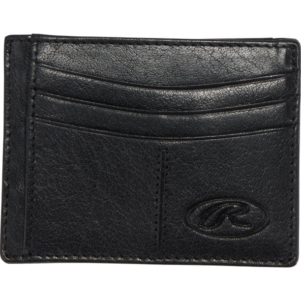 Billetera Rawlings para Hombre de Cuero Negro para Bolsillo Frontal