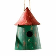 Lodge Collection 7" x 11" Large Round Birdhouse Ornament, 4-Pack