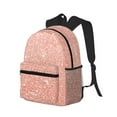 thumbnail image 2 of Gaeub Rose Gold Glitter School Backpack Waterproof Bookbag for Men Women College High School Bags, 2 of 8