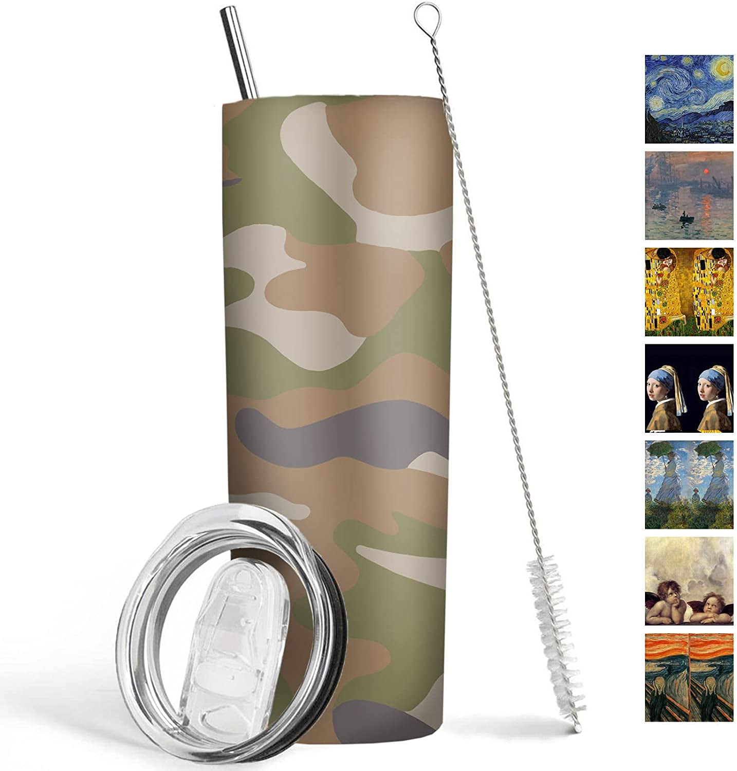 Custom Camo 20oz Travel Mug - Personalized Stainless Steel Insulated  Tumbler Camouflage Cup for Warm…See more Custom Camo 20oz Travel Mug 