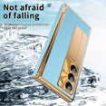 thumbnail image 5 of Allytechgroup Galaxy Z Fold 6 Case with Screen Protector, S Pen Holder Kickstand Camera Lens Protector Hinge Protection Shockproof Phone Case for Samsung Galaxy Z Fold 6, Gold+Blue, 5 of 7