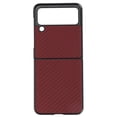 thumbnail image 2 of Carbon Fiber Pattern Protective Shellfor Z Flip,Carbon Fiber Pattern Folding Cell Phone Casefor Samsung Galaxy Z Flip Carbon Fiber Pattern Phone Casefor Z Flip Built for Professionals, 2 of 14