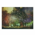 thumbnail image 1 of Fantasy Cutting Board, Forest with Mysterious Trees and Birds Supernatural Vivid Wonder World, Decorative Tempered Glass Cutting and Serving Board, Small Size, Yellow Purple, by Ambesonne, 1 of 1