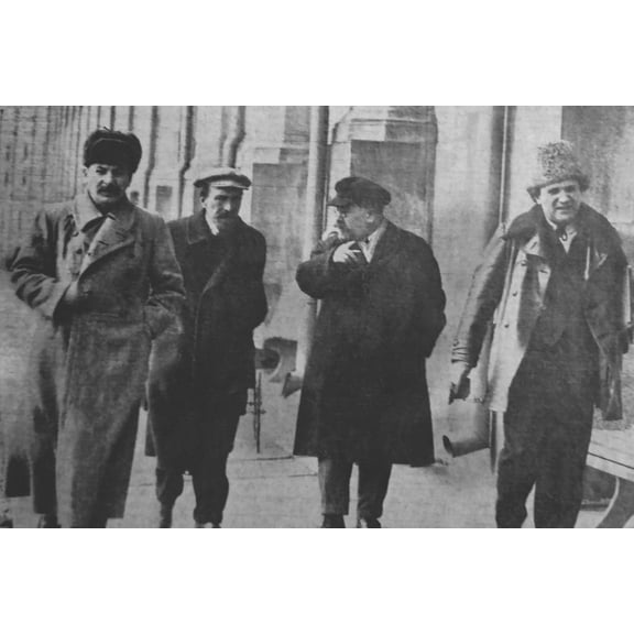 24x36 gallery poster, Stalin, Alexei Rykov, Lev Kamenev, and Grigori Zinoviev in 1925