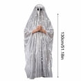 thumbnail image 2 of Disco Ghost Cosplay, Disco Ghost Costume, Disco Ghost Outfit, Disco Ghost Costume Adult Halloween Ghost Poncho Disco Family Costume Fancy Dress Cosplay for Woman Man, Light Gray One Size, 2 of 8