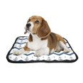 thumbnail image 2 of PKQWTM Chervon Navy Anchors Blue and White Pet Dog Cat Bed Pee Pads Mat Cushion Potty Dogsblankets Crate Bed Kennel 20x24 inch, 2 of 3