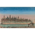 thumbnail image 2 of Vintage Maps 18x13 White Modern Wood Framed Museum Art Print Titled - Antique Map of Jerusalem, 2 of 4