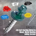 thumbnail image 5 of EAGLE 1 (250 Count) Metal Roofing Screws Painted Hex Washer Head Sheet Metal Roof Screw. Self Starting/self Tapping Metal to Wood, Sheet Metal Roofing siding Screws (1.5", Evergreen), 5 of 6