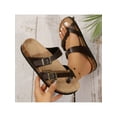thumbnail image 4 of Womens Comfortable Summer Beach Sandal with Cork-Footbed and Adjustable Buckle, 4 of 7