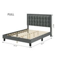thumbnail image 4 of Full Size Bed Frame With Buttoned Linen Headboard,Modern Upholstered Platform Bed with Heavy Duty Base and Wood Slat Support,No Box Spring Required,No Noise, 4 of 8