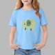 thumbnail image 1 of Blusas y camisas de manga corta con cuello redondo para niños Camiseta de verano de manga corta estampada para niñas Jersey elegante de cuello redondo para niñas Top de algodón para niños, 1 of 6