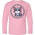 thumbnail image 3 of Inktastic Gray Tabby Cat Kitten Long Sleeve Youth T-Shirt, 3 of 5
