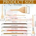 thumbnail image 6 of 9Pcs Ceramic Glaze Brush Set,for Acrylic Painting Artist Wool Brush Fan Brush Flat Brush for Watercolor Oil Art Painting,1set * art paint set, 6 of 7