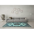 thumbnail image 3 of Ahgly Company Indoor Round Persian Light Blue Traditional Area Rugs, 4' Round, 3 of 4