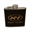 thumbnail image 1 of KuzmarK 6 oz. Leather Pocket Hip Liquor Flask - New York, 1 of 1