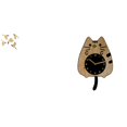 thumbnail image 1 of Reloj de pared de madera con diseño de pájaro y gato, ideal para colgar en la pared, hecho de madera y acrílico, ideal para sala de estar, dormitorio,, 1 of 7