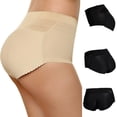 thumbnail image 5 of Women Sponge Padded Abundant Buttocks Pants Lady Push Up Middle Waist Padded Panties Briefs Underwear, 5 of 6