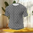 thumbnail image 5 of ibuvkizy Summer Mens T-Shirts Crew Neck Short Sleeve Casual Tops Loose Elastic Workout Khaki,2XL, 5 of 7