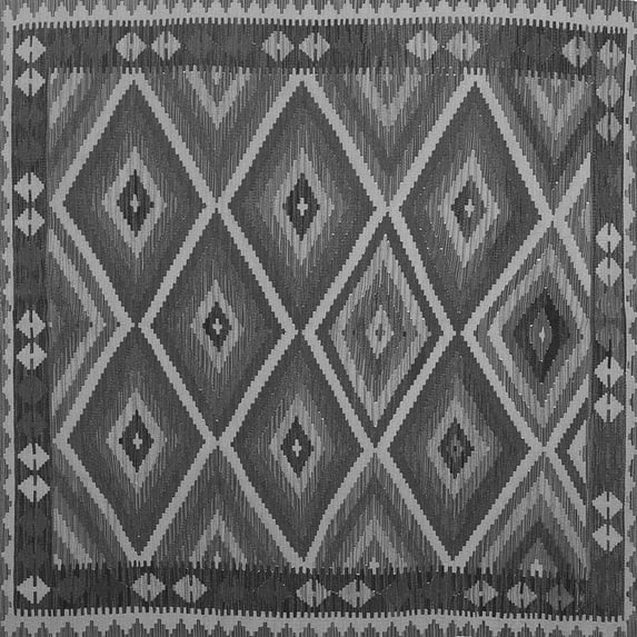 Ahgly Company Indoor Square Oriental Gray Traditional Area Rugs, 4' Square