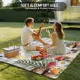 thumbnail image 4 of Spring Mushrooms Outdoor Rug for Patio/Deck/Porch, Non-Slip Large Area Rug 5 x 7 Ft, Farmhouse Pastoral Botanical Gray Plaid Indoor Outdoor Rugs Washable Area Rugs, Camping Rug Carpet Runner, 4 of 8