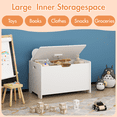 thumbnail image 5 of Homy Casa Kids Toy Storage Bench with Safety Hinge, Large Organizer for Playroom or Bedroom, White, 5 of 8