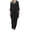 Black, variant on Women 3 Pieces Mother of The Bride Pant Suits Elegant Chiffon Jacket Wedding Guest Formal Outfit Set for Evening Gown