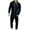 A-Navy, variant on Wyobmus Men's Hooded Jumpsuit Onesie Rompers Drawtsring Hooded Zip Up One Piece Tracksuit With Pockets A-Black