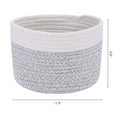 thumbnail image 3 of Unique Bargains Woven Storage Basket Bin with Handle for Clothes Home Decor White Grey L, 3 of 5