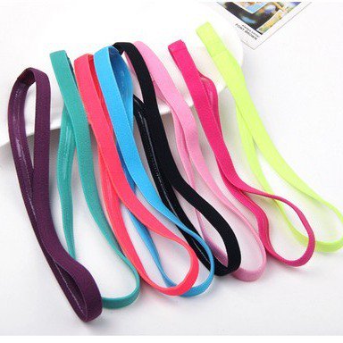 Diadema elástica de color caramelo para correr, accesorios para el cabello antideslizantes para fútbol, diademas deportivas para yoga