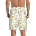 thumbnail image 2 of Yiaed Rabbit And Milk Tea for Men's Soft Sleep Pajama Short Lounging Pajama Shorts-Medium, 2 of 8