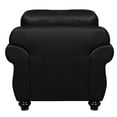 thumbnail image 4 of Sunset Trading Charleston 42" Top-Grain Leather Armchair in Black, 4 of 7