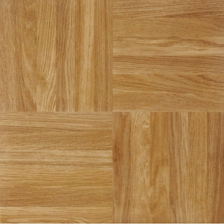 Achim Nexus Oak Parquet 12x12 Self Adhesive Vinyl Floor Tile - 20 Tiles/20 sq. (Best Glue For Parquet Flooring)