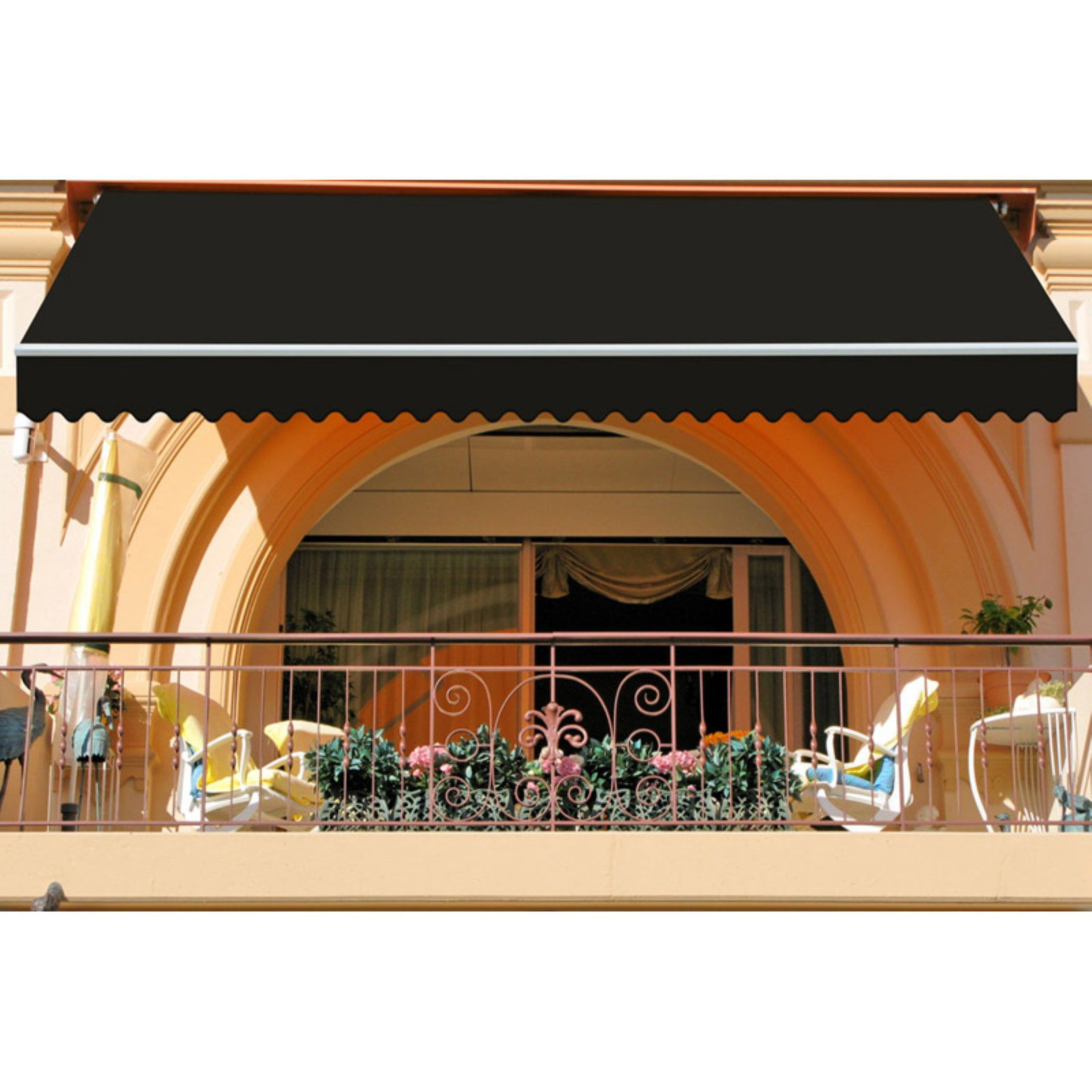 Advaning Luxury Series 18x10 ft. Electric Retractable Sunshade Awning - Black