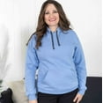 thumbnail image 2 of Plain Pullover Hooded Sweatshirt (Carolina Heather) - Carolina Heather - Sm, 2 of 5