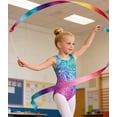 thumbnail image 4 of Aideaone Gymnastics Leotards for Girls Shiny outfits with Shorts Hair Scrunchie 5-10Y, 4 of 7